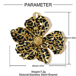304 Stainless Steel Enamel Pendants&nbsp;STAS-OY005-16G