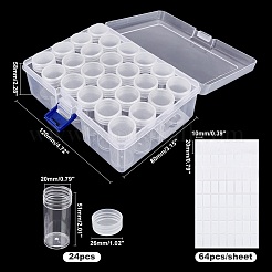 24pcs Column PP Plastic Stroage Bottles&nbsp;CON-WH0080-29
