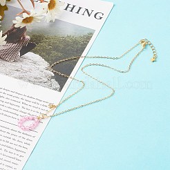 Brass Cubic Zirconia Pendant Necklace&nbsp;NJEW-JN03531-02