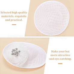 Linen Mini Hat Fascinator Base&nbsp;AJEW-WH0561-32B