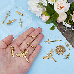 12Pcs 6 Styles Stainless Steel Pendants&nbsp;STAS-HS0001-28