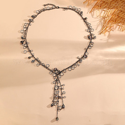 Alloy Resin Shell Shape Tassel Necklaces for Women&nbsp;WG893B9-02