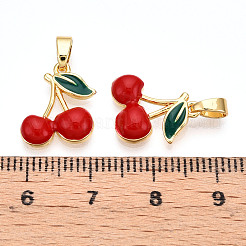 Brass Enamel Charms&nbsp;KK-N254-219G
