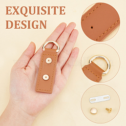 4 Sets 2 Colors Rectangle Imitation Leather Bag Side Decoration Clasp DIY Kit&nbsp;DIY-WR0001-85