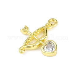 Brass Pave Clear Cubic Zirconia Pendants&nbsp;LS-KK-L238-11G