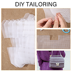 6Pcs DIY Plastic Mesh Canvas Sheet&nbsp;PURS-CA0001-03A
