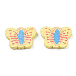 Spray Painted Maple Wood Beads&nbsp;WOOD-Q030-89