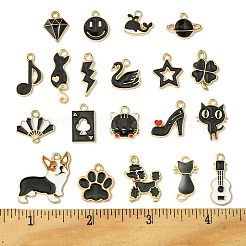 20Pcs 20 Styles Alloy Enamel Pendants&nbsp;ENAM-FS0001-73B