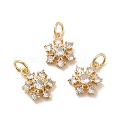 Rack Plating Brass Micro Pave Cubic Zirconia Pendants&nbsp;X-KK-E081-16G