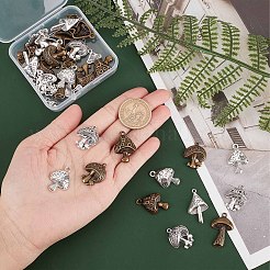 54Pcs 9 Style Tibetan Style Alloy Pendants&nbsp;FIND-SC0003-53