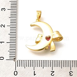 Brass Micro Pave Clear Cubic Zirconia Pendents&nbsp;KK-R212-14G