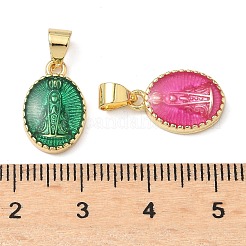 Brass Enamel Pendants&nbsp;KK-Q068-35G
