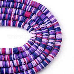 Handmade Polymer Clay Beads Strands&nbsp;CLAY-R089-6mm-T02B-28