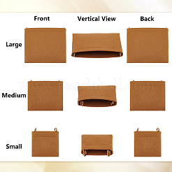 3Pcs 3 Sizes Felt Bag Organizer Inserts&nbsp;FIND-WH0172-16B
