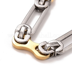 PVD Vacuum Plating 304 Stainless Steel Oval Link Chains Necklace&nbsp;STAS-E160-15GP