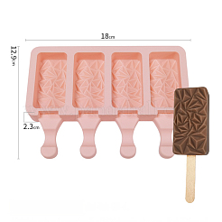 Food Grade DIY Rectangle Ice-cream Silicone Molds&nbsp;DIY-D062-06C