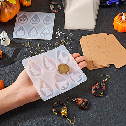 2Pcs 2 Style Halloween Teardrop Pendant Silicone Molds&nbsp;DIY-TA0004-99