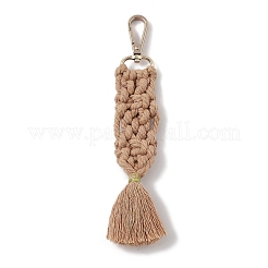 Handmade Macrame Nylon Thread Pendant Decorations&nbsp;HJEW-P019-06G-02