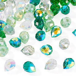 50Pcs 5 Colors Electroplate Transparent Glass Beads&nbsp;GLAA-TA0003-47C
