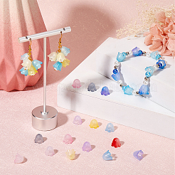 500Pcs 10 Colors Two Tone Acrylic Bead Caps&nbsp;MACR-SC0001-68