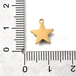 304 Stainless Steel Star Pendants&nbsp;STAS-Q348-19G