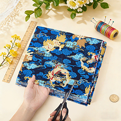 Qilin Pattern Cotton Fabric&nbsp;DIY-WH0579-97B