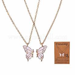 2Pcs Iron Matching Butterfly Pendant Necklaces for Mother Daughter Friends&nbsp;JN1034A-1