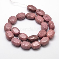 Natural Rhodonite Oval Bead Strands&nbsp;G-L294-09