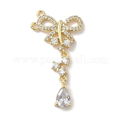 Brass Micro Pave Cubic Zirconia Pendants&nbsp;KK-L239-027G