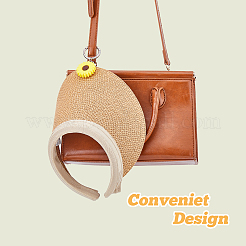 Sunflower & Leaf Silicone Hat Clip for Travel&nbsp;HJEW-FH00040