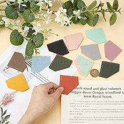 12Pcs 12 Colors PU Leather Diamond Shape Bookmarks&nbsp;AJEW-CL0001-22