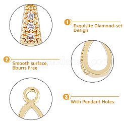 Brass Pave Clear Cubic Zirconia Pendants&nbsp;KK-HY0002-79
