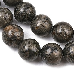 Natural Pyrite Beads Strands&nbsp;G-P303-01-8mm-8