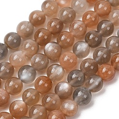 Grade AA Natural Multi-Moonstone Bead Strands&nbsp;G-M296-01-6mm