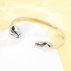 304 Stainless Steel Cuff Bangles for Women Men&nbsp;BJEW-P386-01AS