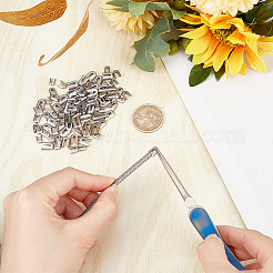 150Pcs 3 Styles 201 Stainless Steel Cover Cap&nbsp;STAS-GF0001-19