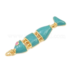 Brass Enamel Pendants&nbsp;KK-P339-24G-03