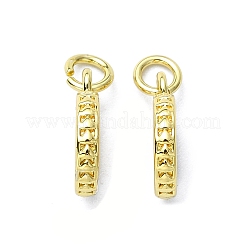 Rack Plating Brass Micro Pave Clear Cubic Zirconia Pendants&nbsp;KK-R157-06G