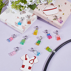 12Pcs Bear Resin Stethoscope Pendant Decorations&nbsp;HJEW-OC00160