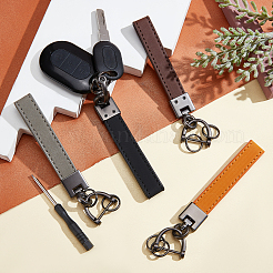 4 Sets 4 Colors Microfiber Leather Keychain&nbsp;KEYC-GA0001-16