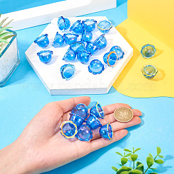 30Pcs UV Plating Acrylic Bead Caps&nbsp;PACR-TA0001-17F