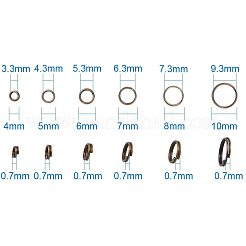 Brass Split Rings and Brass Ring Assistant Tool&nbsp;KK-PH0034-52AB