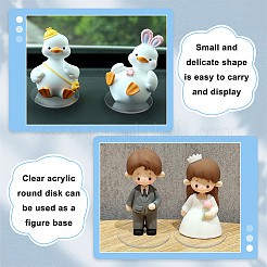 50Pcs Acrylic Flat Round Action Figure Display Bases&nbsp;KY-FG0001-12