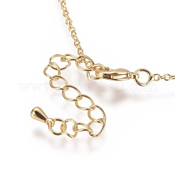 Brass Cable Chain Necklaces Making&nbsp;MAK-L025-06G