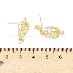 Brass Stud Earring Findings&nbsp;KK-Z106-03G-03