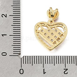 Brass Micro Pave Clear Cubic Zirconia Pendants&nbsp;KK-C263-06G
