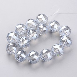 Electroplate Glass Bead Strands&nbsp;EGLA-J140-PL01-16mm