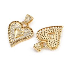 Brass Micro Pave Cubic Zirconia Pendants&nbsp;ZIRC-I367-07G-15