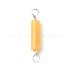 Natural Topaz Jade Connector Charms&nbsp;PALLOY-JF01574-05