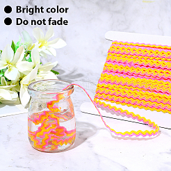 1 Roll Polyester with Paillette Wavy Fringe Trim Ribbon&nbsp;OCOR-GF0005-72A